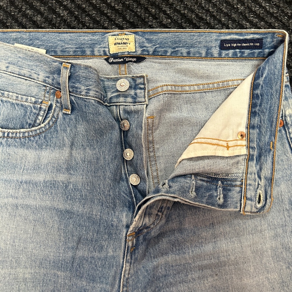 Citizens of humanity liya high rise classic cropped jeans
